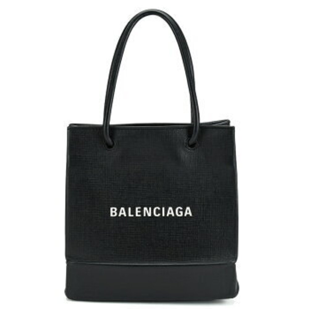 Balenciaga XXS Tote Bag Black Leather Logo - Picture 2 of 6